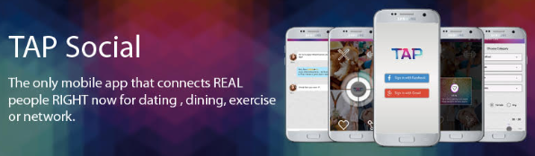 The only mobile app that connects REAL people RIGHT now for dating, dining, exercise or network.